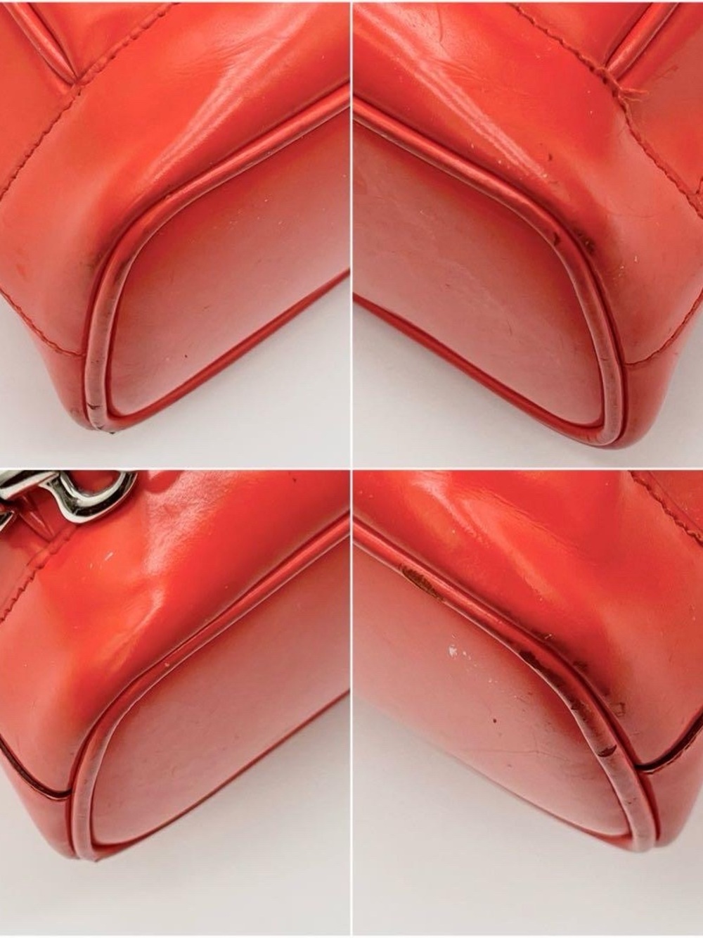 GUCCI Vintage Red Patent Leather Mini Bamboo Backpack | Made in Italy - Picture 5 of 11